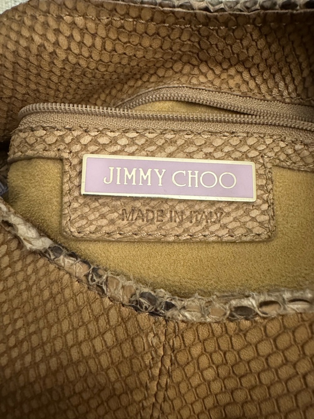 Jimmy Choo Rahmyn Hobo Bag Snake-Embossed Leather - Picture 5 of 13